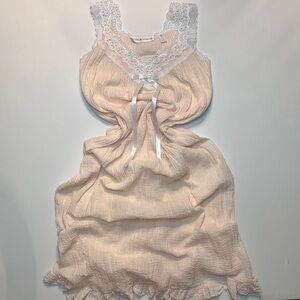 Vintage 90’s y2k Victoria's Secret Heart Label Slip Nightgown Lace Ribbon Small